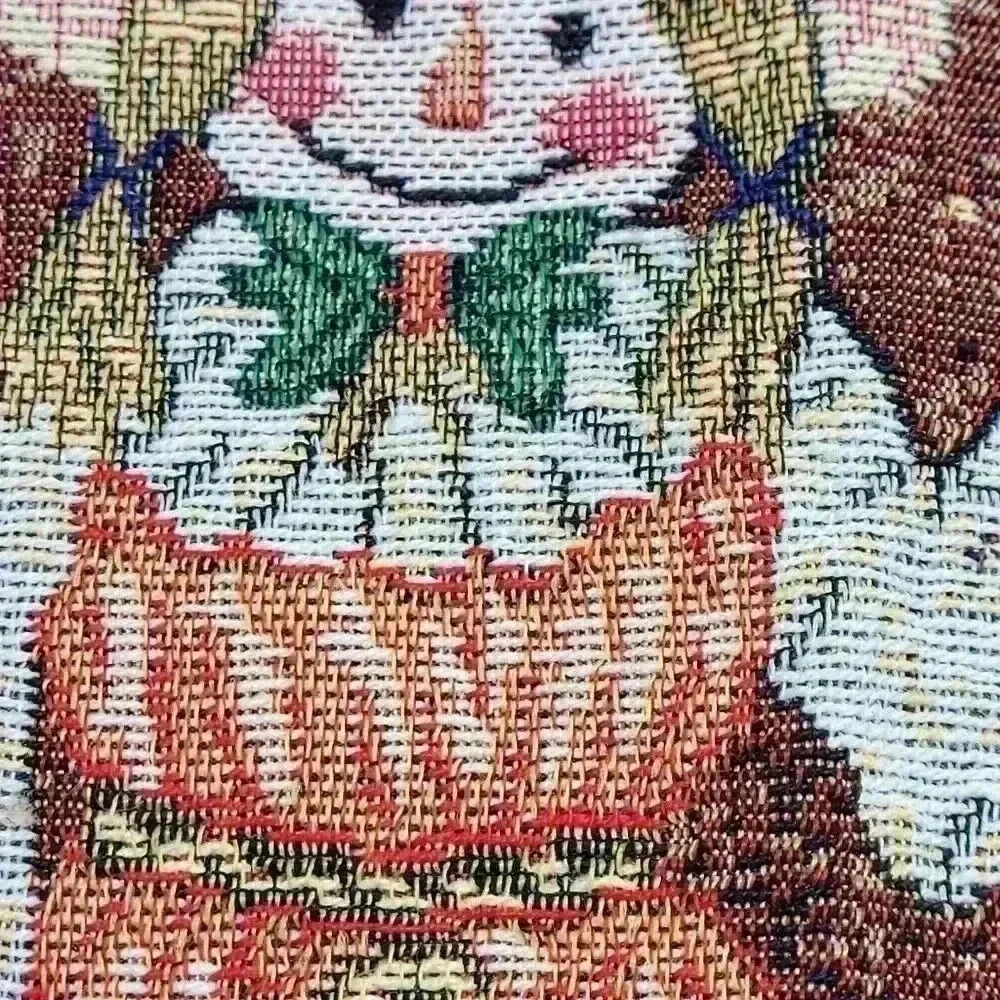 VTG Set of 2 Fall Tapestry Placemats Happy Scarecrow Pumpkins Crows Birdhouses - Picture 8 of 9